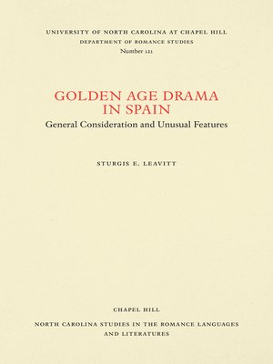 cover image of Golden Age Drama in Spain